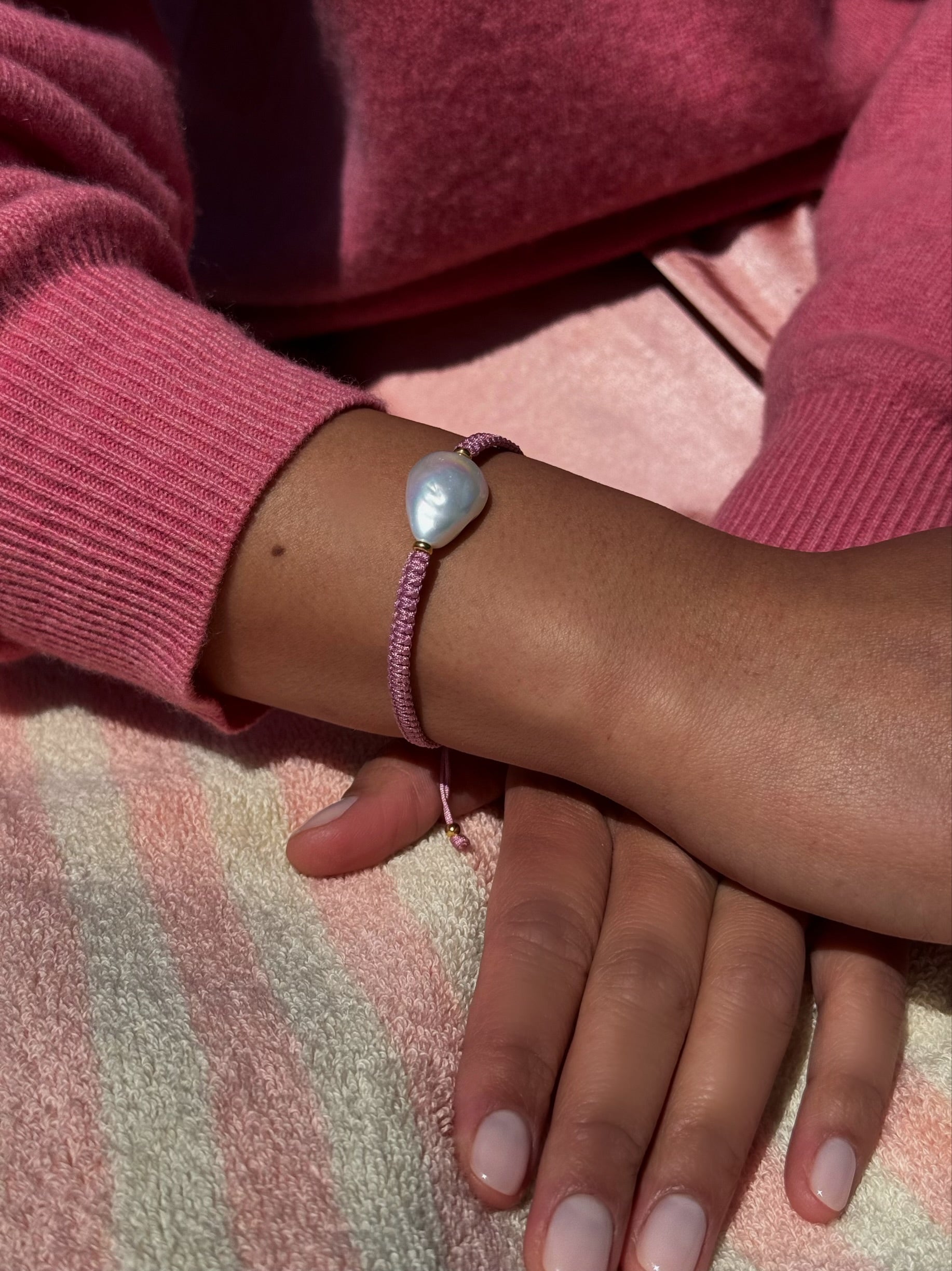 Süßwasser Armband "Bold" - Blush - Calissi